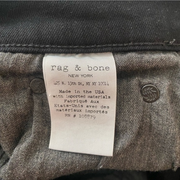 Rag & Bone black skinny distressed jean - Picture 8 of 11